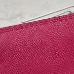Prada Saffiano Lux Leather Flap Continental Dark Pink Wallet 19Cm - Image 3
