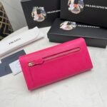 Prada Saffiano Lux Leather Flap Continental Dark Pink Wallet 19Cm - Image 8