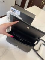 Prada Brushed Leather Prada Femme Bag Black 22Cm 1Bd323 Zo6 F0002 V Hoo - Image 10