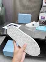 Prada Brushed Sneaker Leather White White Mango 2Ee376 3F0E F0Djt - Image 3