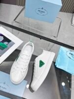 Prada Brushed Sneaker Leather White White Mango 2Ee376 3F0E F0Djt - Image 2