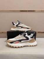 Prada Colorblock Sneaker With Logo Beige - Image 6