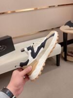 Prada Colorblock Sneaker With Logo Beige - Image 4