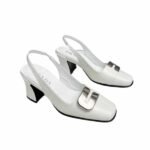 Prada Leather Slingback Pumps White