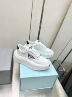Prada Leather Platform Sneaker White - Image 5