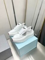 Prada Leather Platform Sneaker White - Image 6