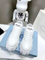 Prada Soft Padded Nappa Leather Lace Up Shoes White - Image 10