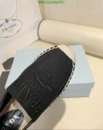 Prada Linen Espadrilles Black - Image 7