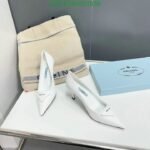Prada Cleavage Nero Leather Pumps White - Image 4