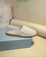 Prada Linen Espadrilles White - Image 4