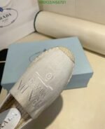 Prada Linen Espadrilles White - Image 7