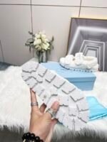 Prada White Terrycloth Sandals 1X737Mh39F0009Fd020 - Image 2