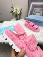 Prada Petal Pink Terrycloth Sandals 1X737Mh39F0442Fd020 - Image 6