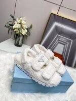 Prada White Terrycloth Sandals 1X737Mh39F0009Fd020 - Image 8
