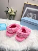 Prada Petal Pink Terrycloth Sandals 1X737Mh39F0442Fd020 - Image 7