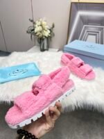 Prada Petal Pink Terrycloth Sandals 1X737Mh39F0442Fd020 - Image 8