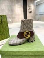 Gucci Blondie Women’S Ankle Boot Brown 701706 9I650 9769 - Image 6