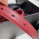 Saint Laurent Adjustable Square Buckle Belt Red And Gold 634437C0X0W6309 - Image 5