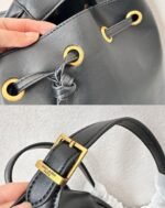Saint Laurent Paris Vii Medium Flat Hobo Bag In Smooth Leather Black 28Cm 697941Aaamd1000 - Image 8
