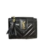 Saint Laurent Half Fold Wallet Card Holder Black 12Cm