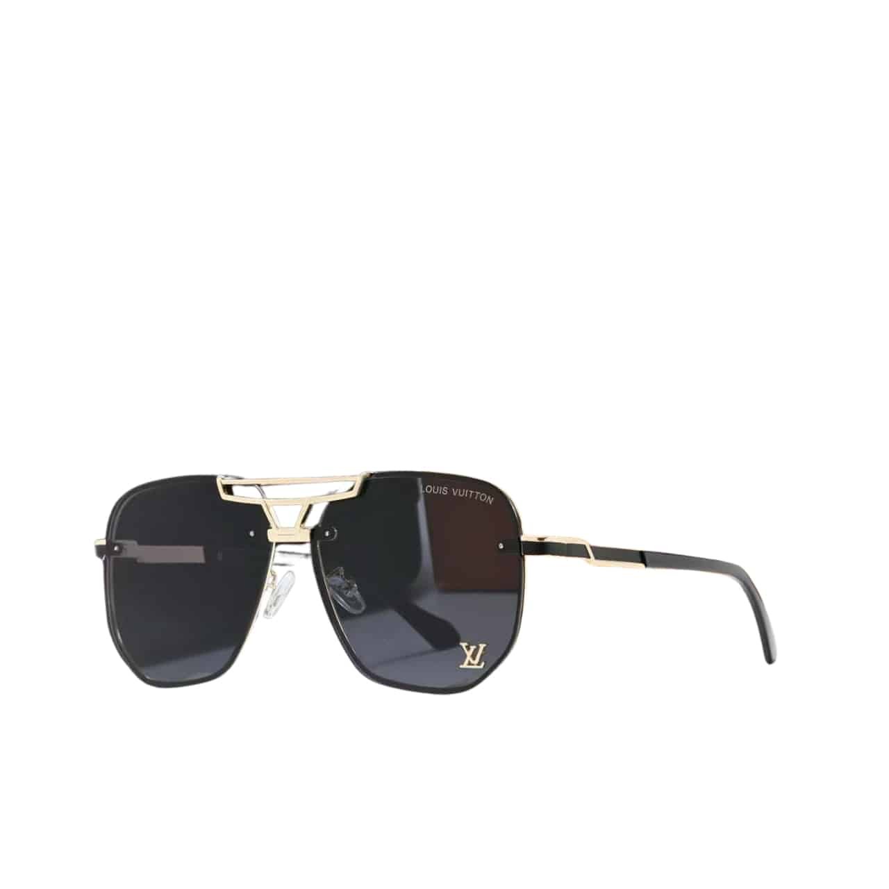 TBB-3-1 Louis Vuitton Prestige Aviator Sunglasses Black With Gold - Image 1