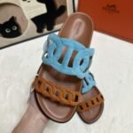 Hermes Extra Sandal Mineral Blue And Natural H222301Z 6H345 - Image 5