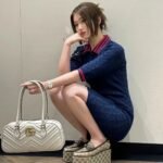 Gucci Marmont Small Top Handle Bag White 25Cm - Image 3