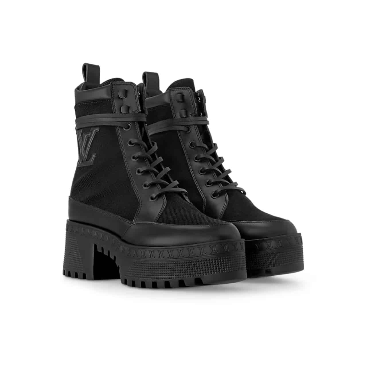 TBNB-1-28-1 Louis Vuitton Laureate Platform Desert Boot Black 1Ac7Ro - Image 1