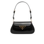 Prada Patent Leather Shoulder Bag In Cherry Black 25Cm 1Bd355 069 F03Kj V Hto