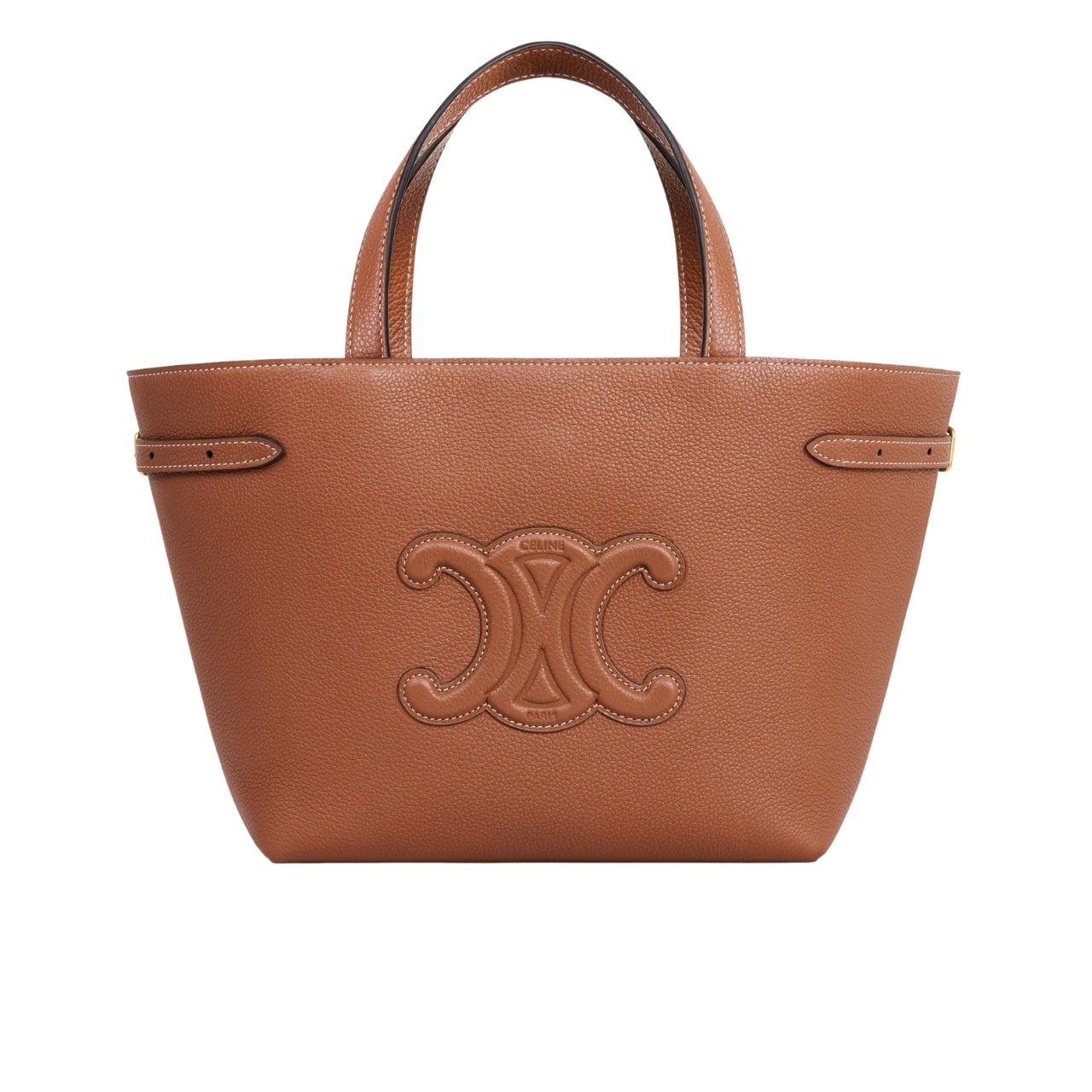 TBNB-1-64 Celine Mini Cabas Anais Cuir Triomphe In Brown 21Cm 118613Eny 04Lu - Image 1