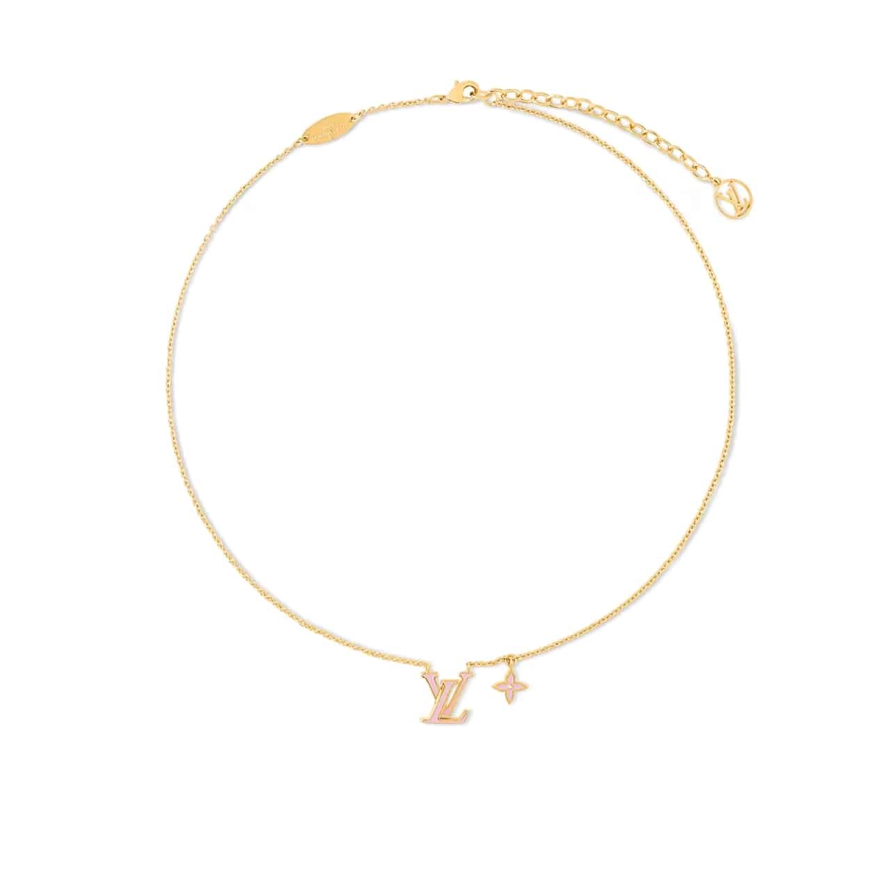 TBNB-108 Louis Vuitton Lv Iconic Enamel Necklace Pink M01215 - Image 1