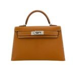 Hermès Mini Kelly Epsom Silver Buckle Brown 20Cm
