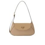 Prada Triangle Logo Shoulder Bag Beige 24Cm