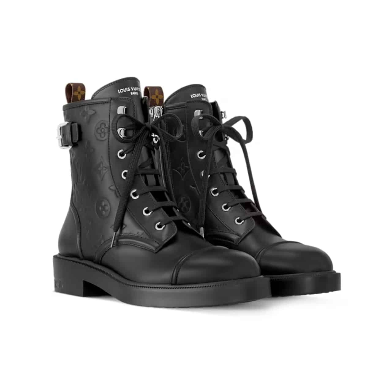 TBNB-2-28-2 Louis Vuitton Citizen Flat Ranger Boot Monogram Black 1Aday2 - Image 1