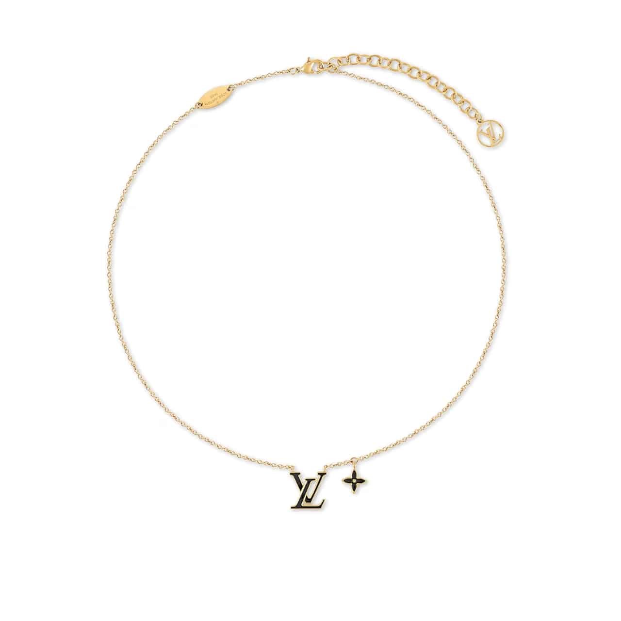 TBNB-2-35 Louis Vuitton Lv Iconic Enamel Necklace Black M02147 - Image 1