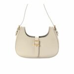 Saint Laurent Le Fermoir Hobo Bag White 24Cm