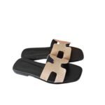 Hermes Oran Sandal Crystle Beige