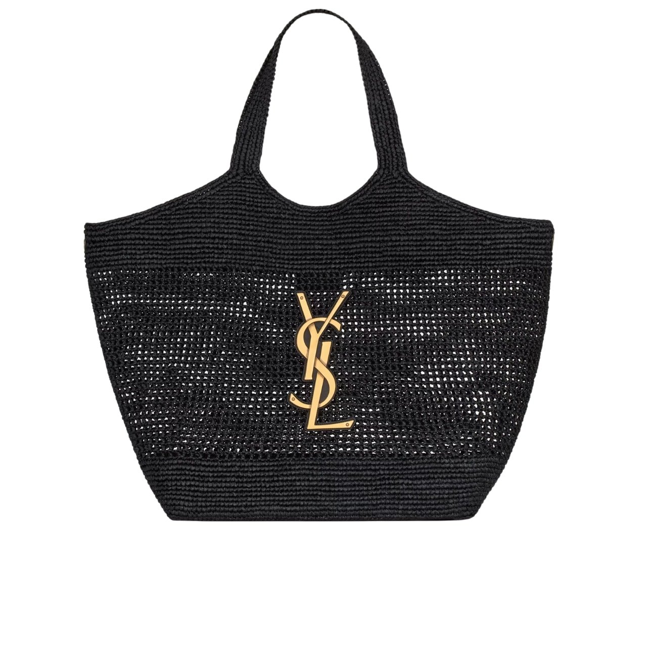 TBNB-3-7-3 Saint Laurent Icare In Raffia Black 45Cm 772191Gaafm1000 - Image 1