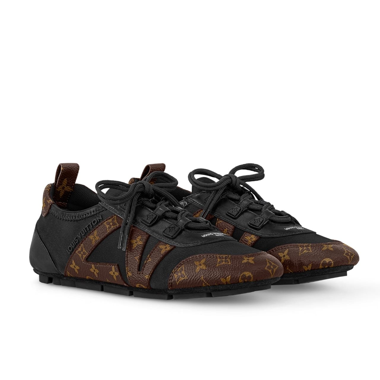 TBNB-38 Louis Vuitton Lv Sneakerina Monogram Black 1Ahndo - Image 1
