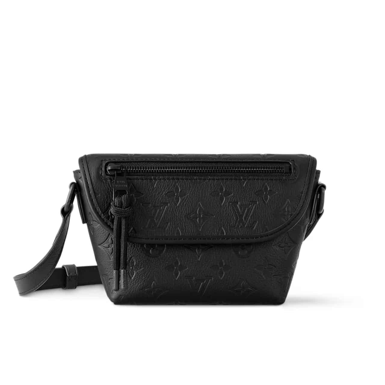 TBNB-4-17 Louis Vuitton Pulse Bag Monogram Shadow Embossed Black 16Cm M12636 - Image 1