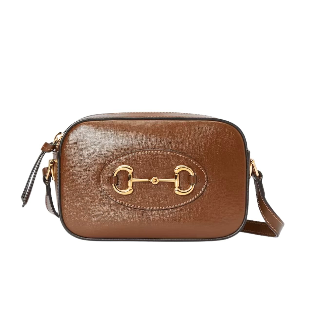 TBNB-4-4-4 Gucci Horsebit 1955 Mini Shoulder Bag Brown 18Cm 760196 1Aaqd 2361 - Image 1