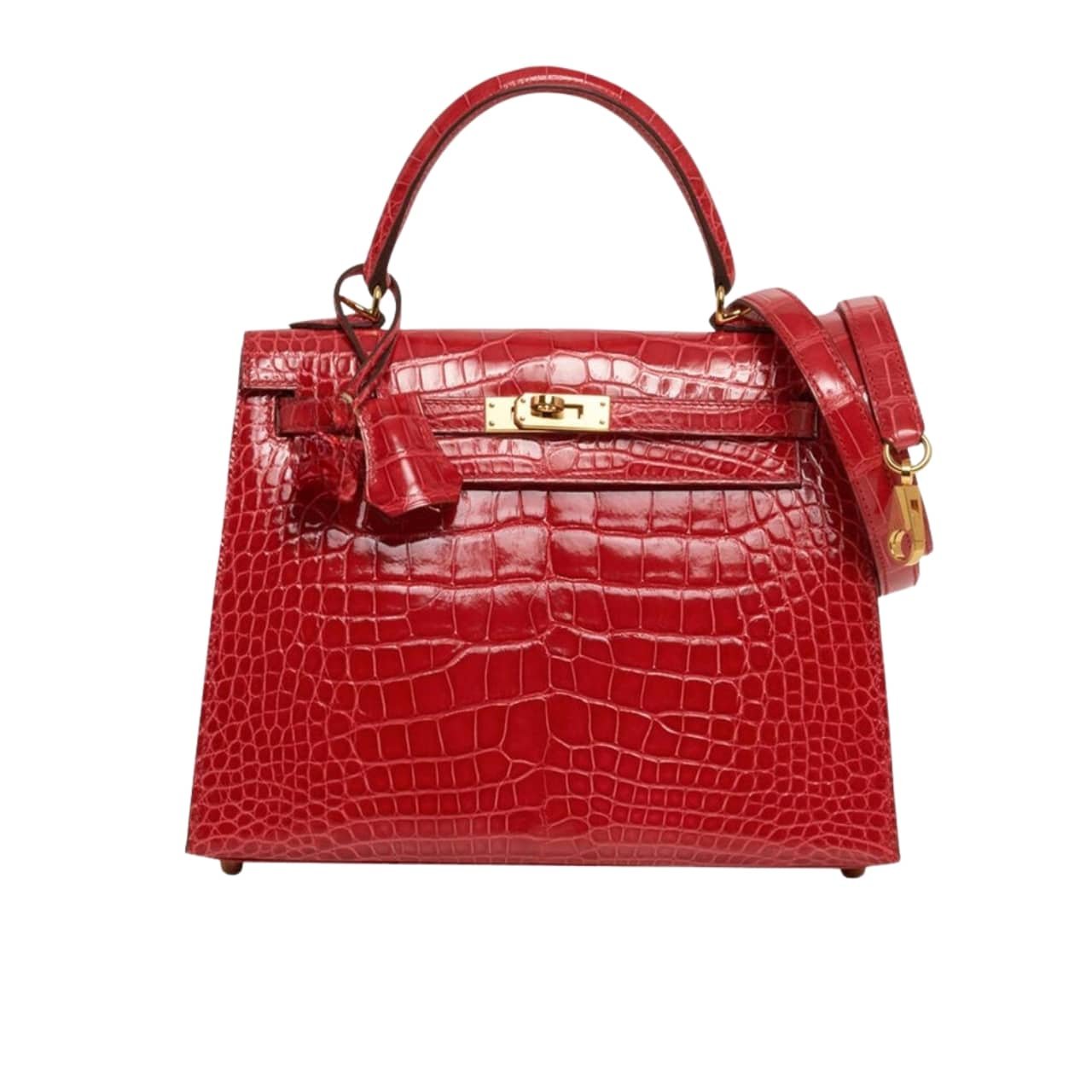TBNB-4-9 Hermès Kelly 25 Alligator Red 25Cm - Image 1