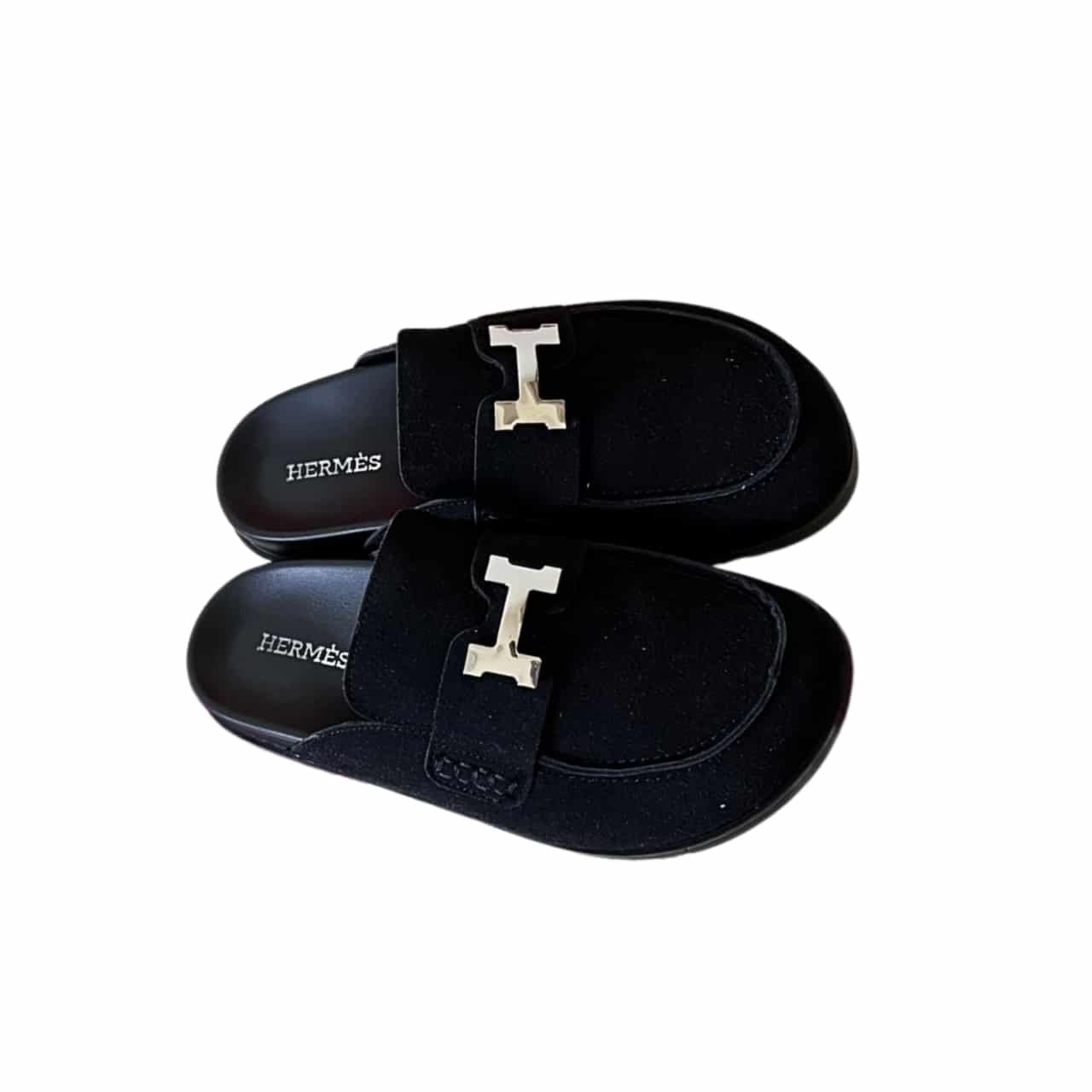 TBNB-5-1-4 Hermès Go Mule H Sandal In Black - Image 1