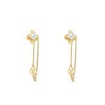 Louis Vuitton Petit Louis Earrings In Gold M00390