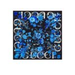 Gucci Women’s Floral Print Silk Carré Square In Blue 90Cm