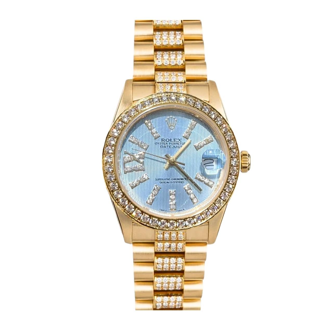 TBNB1-2-2 Rolex Datejust Diamond In Gold With Blue Dial 31Mm - Image 1