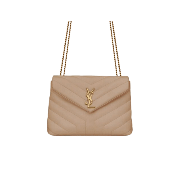 Thiet-ke-chua-co-ten-10 Saint Laurent Loulou Small Chain Bag In Matelassé Y Dark Beige Gold 23Cm 494699Dv7272721 - Image 1