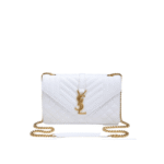 Saint Laurent Envelope Small Bag In Mix Matelassé Grain De Poudre Embossed White 600195Bow919207