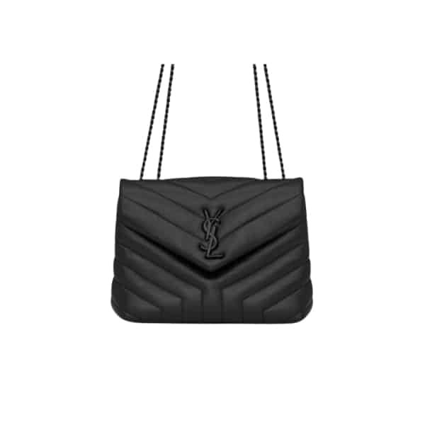 xr:d:DAFmuG7LX0Q:148,j:9004216079449721536,t:23062509 Saint Laurent Loulou Small Chain Bag In Matelassé Y Black Noir 23Cm 494699Dv7281000 - Image 1