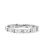 Louis Vuitton Monogram Tied Up Bracelet Silver M0921M
